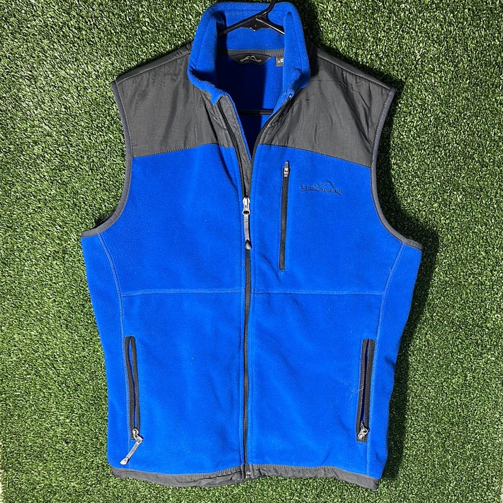 Eddie Bauer Blue and Gray Performance Fleece Vest